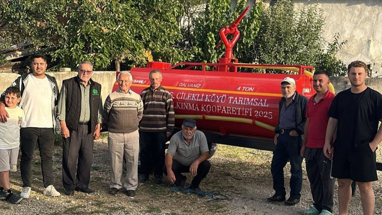 Köy kooperatifi orman yangınlarına karşı kendi imkanlarıyla yangın tankeri aldı