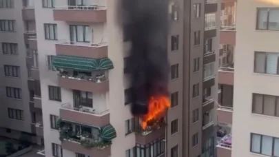 Ocakta unutulan yemek, yangına yol açtı