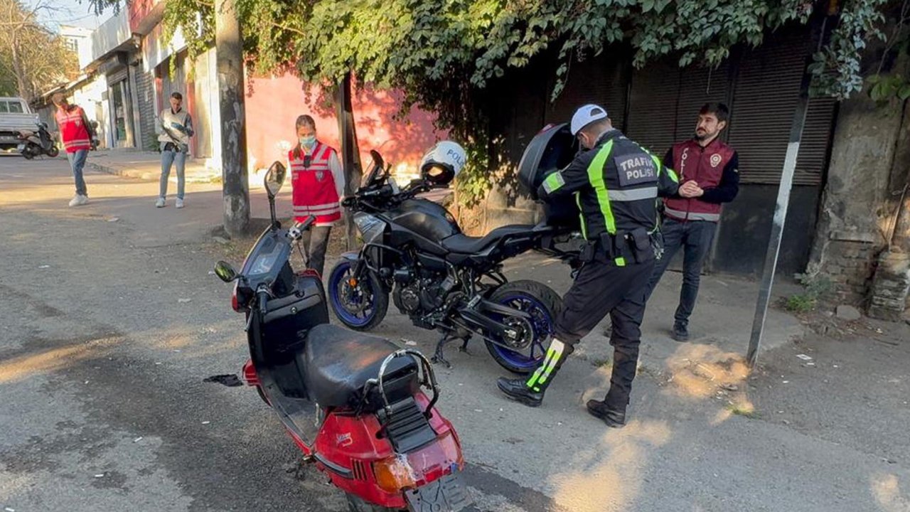 Plakasız motosiklet çalıntı çıktı
