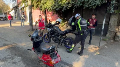 Plakasız motosiklet çalıntı çıktı