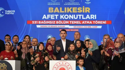 Sındırgı'da deprem konutlarının temeli atıldı