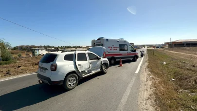 Tekirdağ’da iki otomobil çarpıştı: 1 yaralı