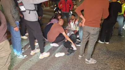 Yolun karşısına geçmek isteyen yayaya hafif ticari araç çarptı: 1 yaralı