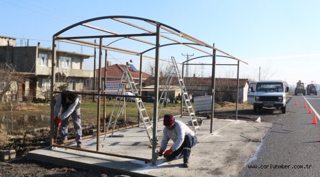 Ergene Belediyesi Durak Yapım Çalışmalarına Başladı