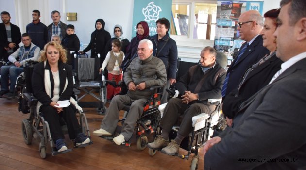 Süleymanpaşa Belediyesi tekerlekli sandalye dağıtımı yaptı