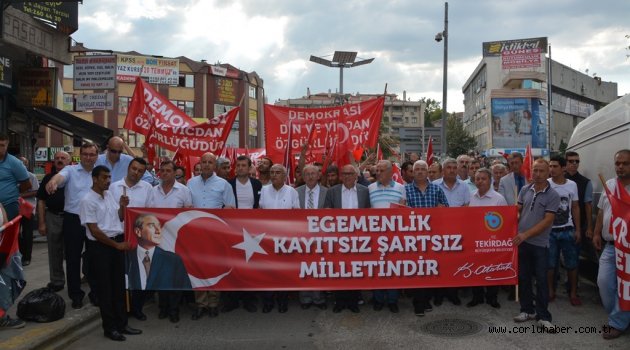 Tekirdağ Darbeye Hayır Dedi Demokrasi İçin Yürüdü