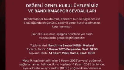 Bandırmaspor’da olağanüstü genel kurul kararı