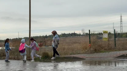 Çorlu'da sağanak etkili oldu