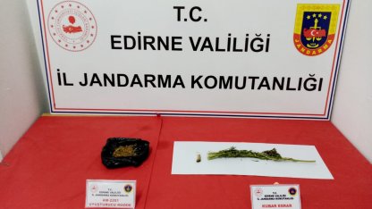 Edirne’de evde uyuşturucu ele geçirildi: 2 gözaltı