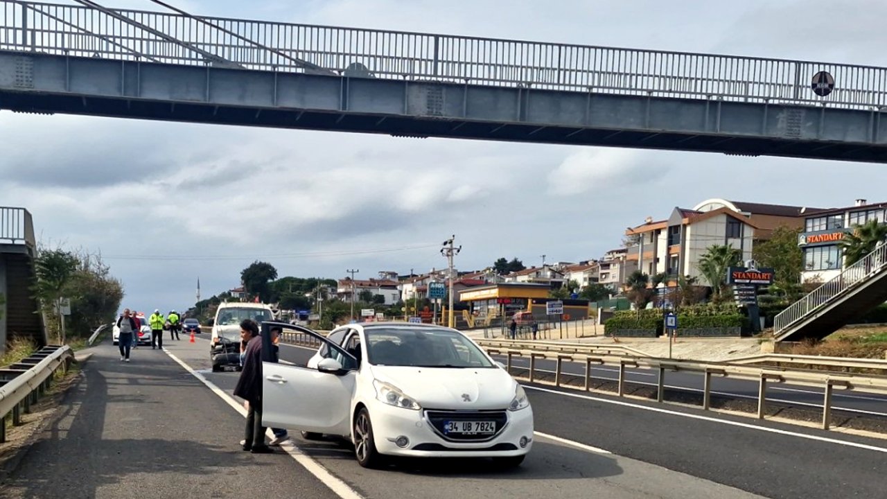 Kamyonet, kediyi ezmemek için duran otomobile çarptı; 1 yaralı