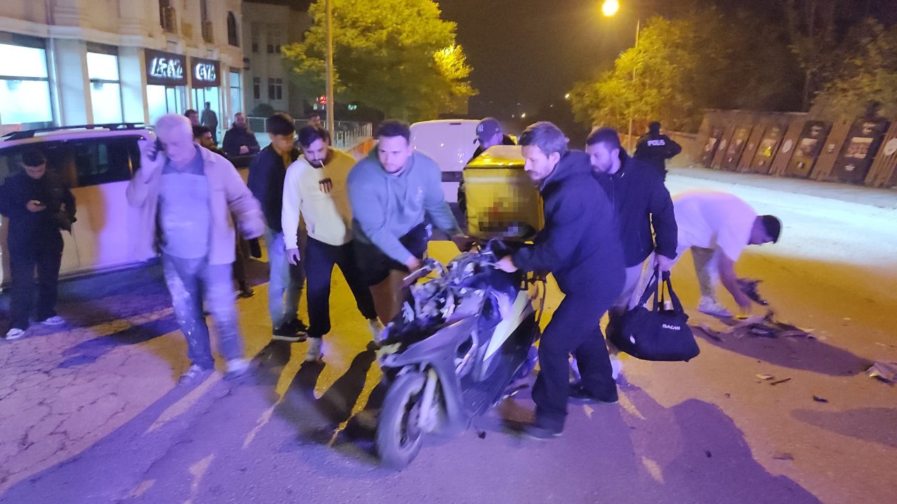 Otomobille çarpışan motosikletin sürücüsü yaralandı