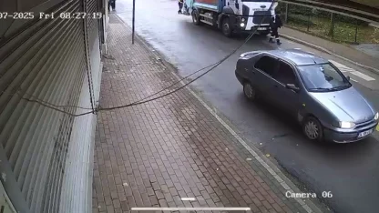 Belediye işçisinin çöp kamyonunun altında kalıp öldüğü kaza kamerada