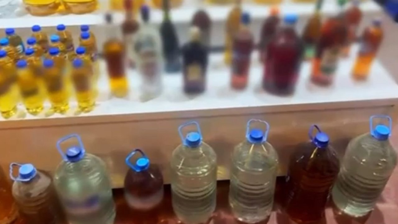 Bursa&#039;da 227 litre sahte içki ele geçirildi