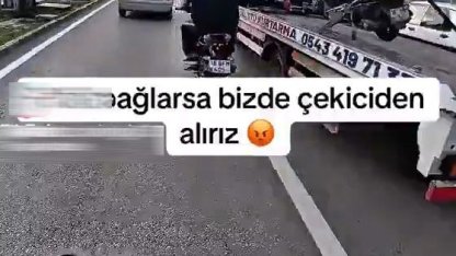 Çekici üzerinden silah zoruyla motosiklet indirme senaryosu çeken 4 kişi gözaltında