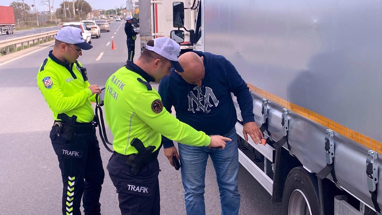 Çerkezköy'de kış lastiği denetimleri artırıldı