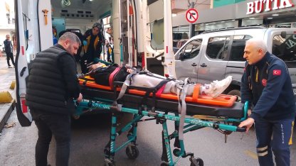 Devrilen motosikletin sürücüsü yaralandı