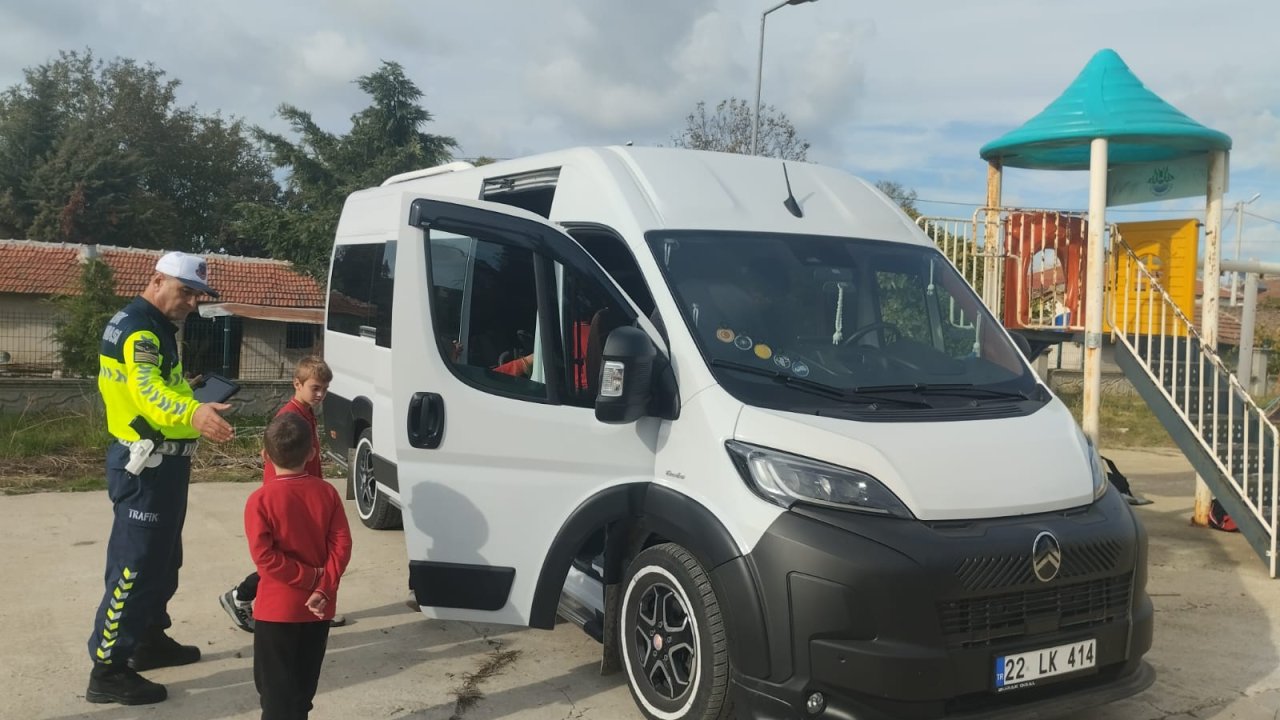 Edirne’de okul servis araçları denetlendi