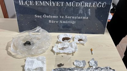 Evinde uyuşturucu ele geçirilen şüpheliye gözaltı