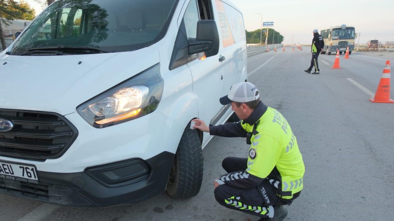 Kırklareli&#039;de kış lastiği denetimi