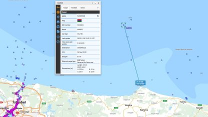 Kocaeli açıklarında gemide yangın; 25 mürettebat için kurtarma çalışması / Ek Fotoğraflar