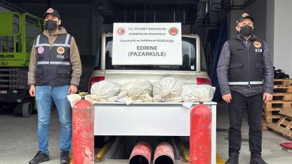 Pazarkule Sınır Kapısı'nda otomobilin LPG tanklarında 19 kilo 692 gram esrar ele geçirildi