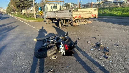Tekirdağ’da, kamyonetle çarpışan motosikletin sürücüsü yaralandı
