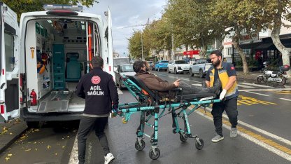 Tekirdağ’da, otomobilin çarptığı motosiklet sürücüsü yaralandı