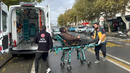 Tekirdağ’da, otomobilin çarptığı motosiklet sürücüsü yaralandı