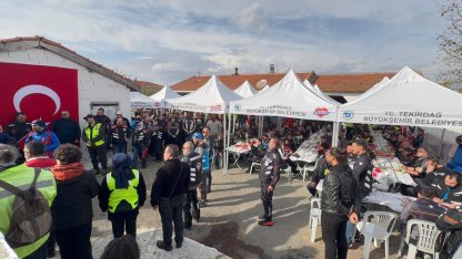 Trakya'daki 500 motosiklet tutkunundan şehit ailesine ziyaret / Ek fotoğraflar