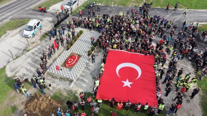 Trakya'daki 500 motosiklet tutkunundan şehit ailesine ziyaret