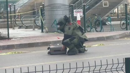 Tren istasyonundaki sahipsiz çanta fünye ile patlatıldı