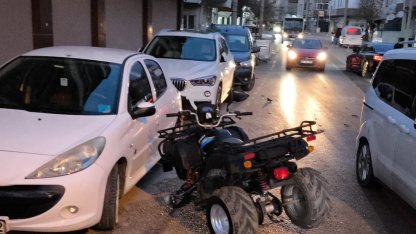 Askeri araca ve otomobile çarpan ATV’nin alkollü sürücüsü yaralandı