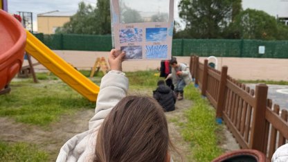 Ayvalık'ta minikler bulutları gözlemledi