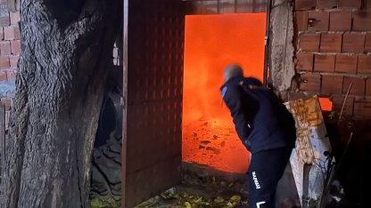 Bursa'da marangoz atölyesinde yangın