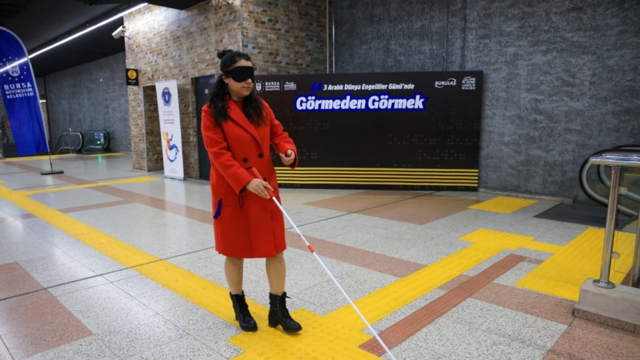 BursaRay istasyonundaki ‘empati parkuru’ ile farkındalık sağlandı