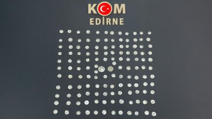 Edirne'de Helenistik döneme ait çok sayıda gümüş sikke ele geçirildi; 2 tutuklama