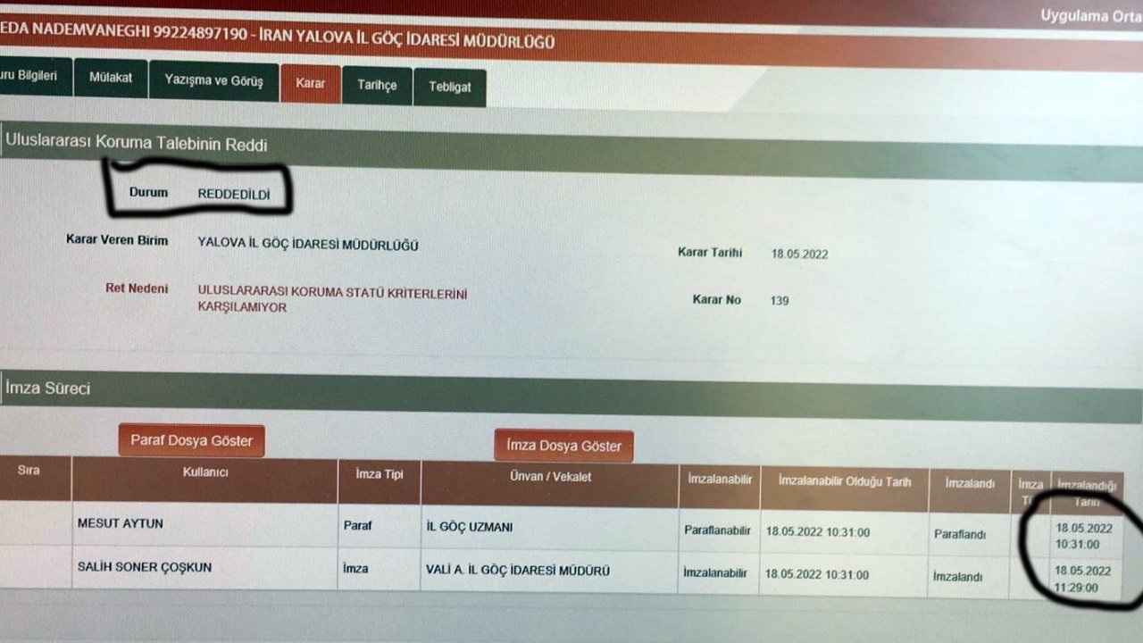 Görevden uzaklaştırılan Yalova İl Göç İdaresi Müdürünün 'usulsüz mülakat' mesajları ortaya çıktı
