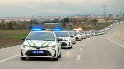 Kırklareli'de emniyete tahsis edilen 64 araç törenle hizmete alındı