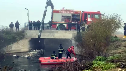 Sisli havada otomobil dereye uçtu; 18 yaşındaki İsa öldü