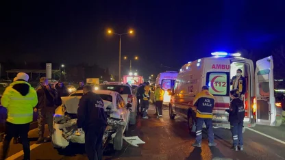 Tekirdağ'da 5 araçlı zincirleme kaza; 5 yaralı