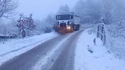 Bursa Büyükşehir Belediyesi kar mesaisinde