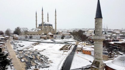 Edirne beyaza büründü
