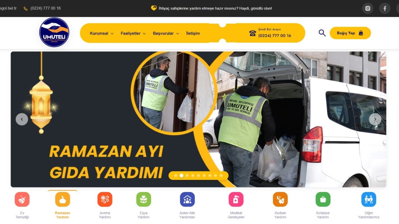 İnegöl’de online yardım platformu kullanıma sunuldu