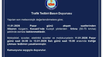 Kocaeli’de taşımalı eğitimde 1 gün, çatısı uçan 5 okulda ise 4 gün tatil edildi