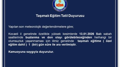 Kocaeli’de taşımalı eğitime ‘buz ve don’ engeli