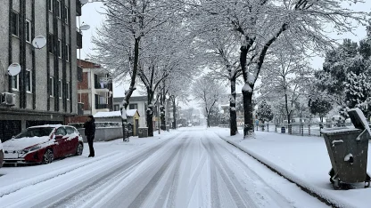 Sakarya'da vatandaşlar, yeni yıla karla uyandı