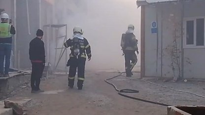 Şantiyede çıkan yangın söndürüldü