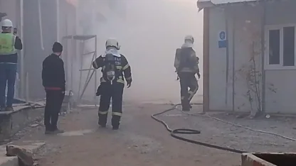 Şantiyede çıkan yangın söndürüldü