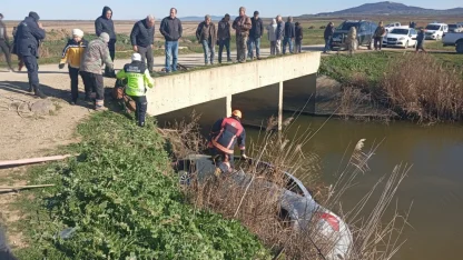 Su kanalına uçan otomobilin sürücüsü öldü