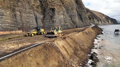 Tekirdağ’da heyelan riski nedeniyle yol trafiğe kapatıldı